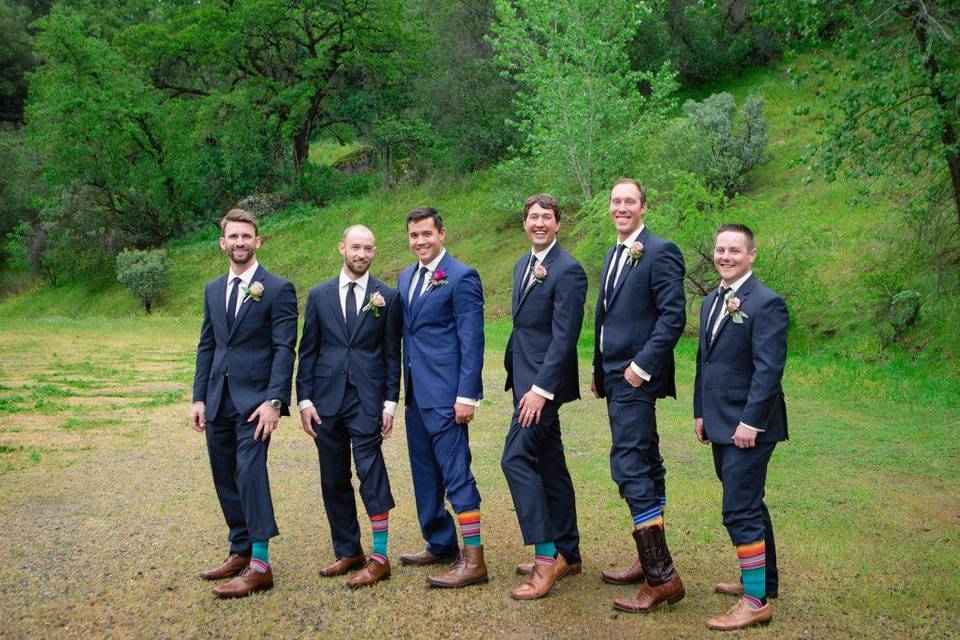 Groom with his groom's men