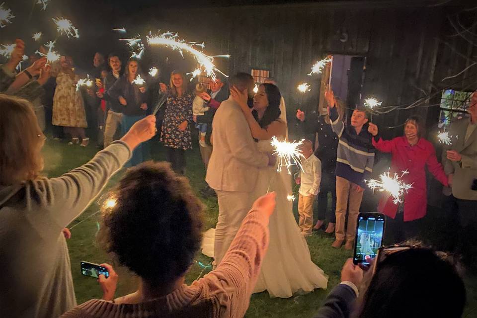 Sparkler send off