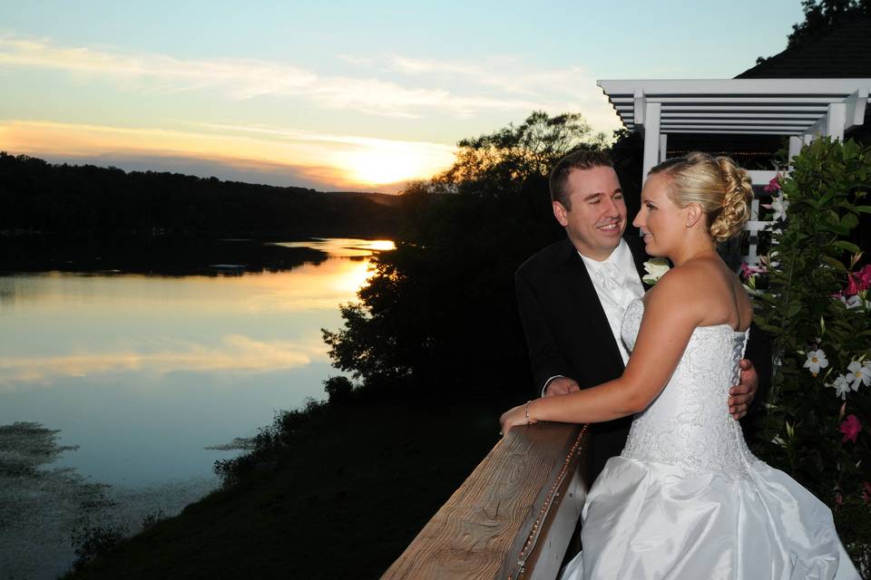 The bride and groom