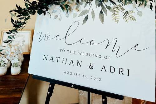 Wedding signage