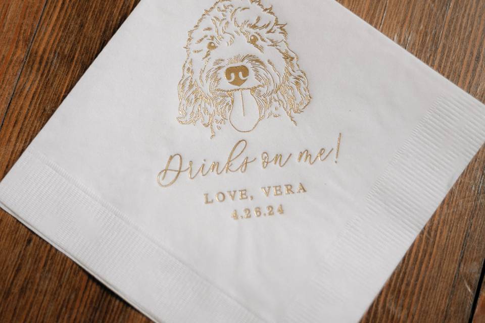 Custom cocktail napkins