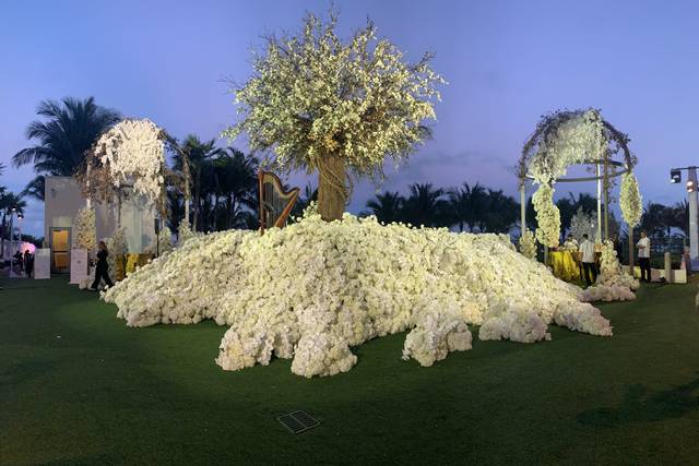 Wedding ceremony with harp