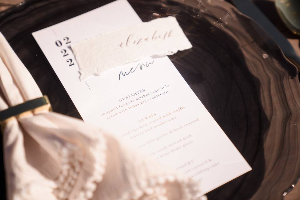 Place setting details