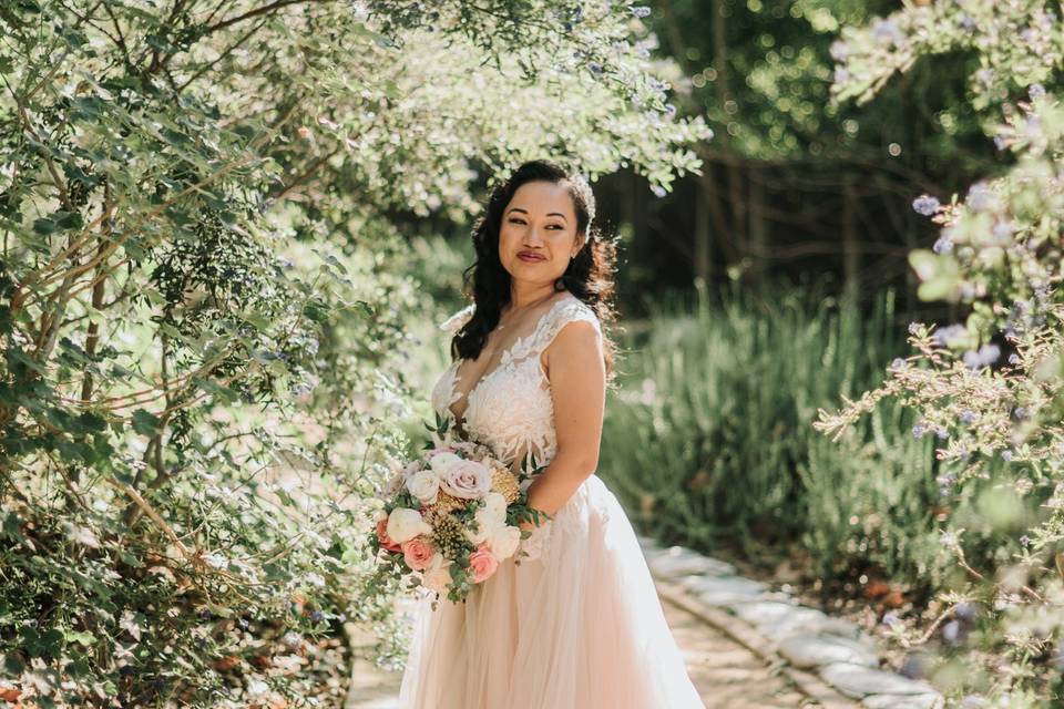 Bride in the garden