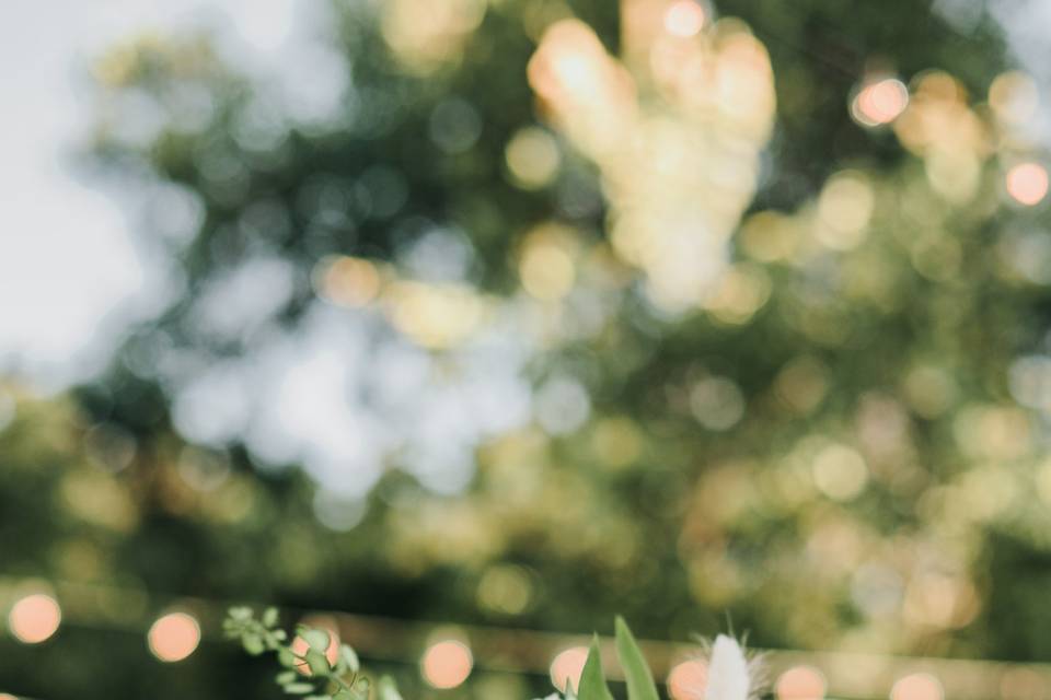 Bud vases as a centerpiece