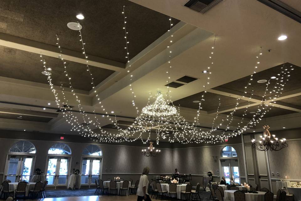 Reception hall hanging lights