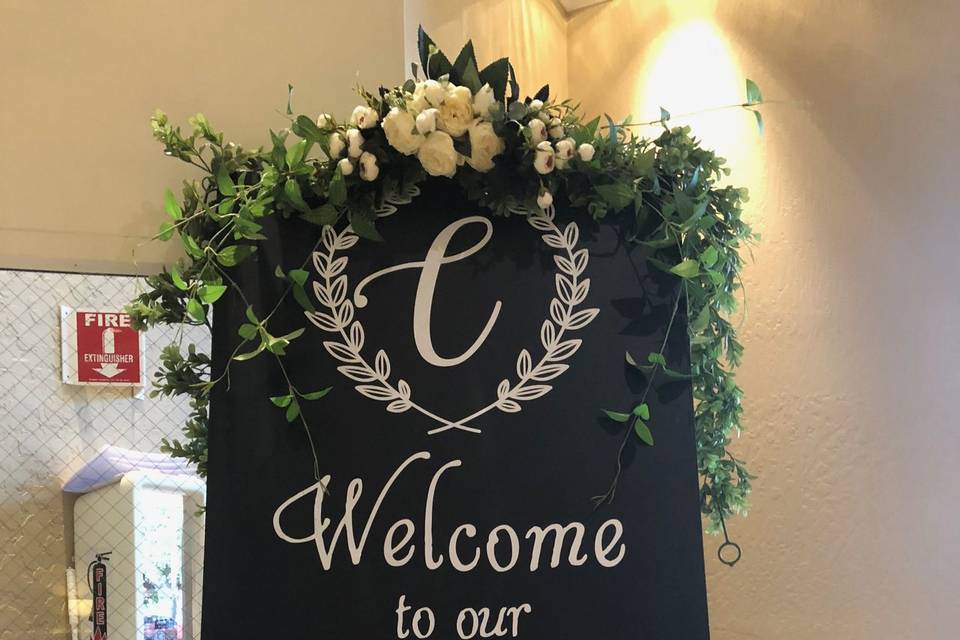 Welcome sign board