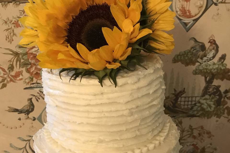 Fall buttercream wedding cake