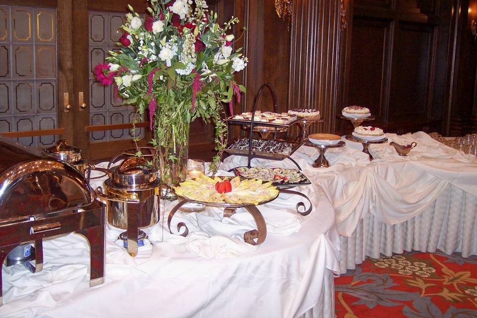 Buffet table