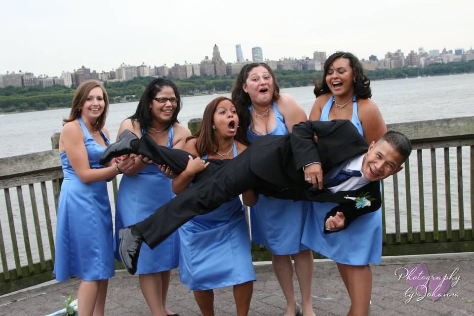 Don't drop the groom!