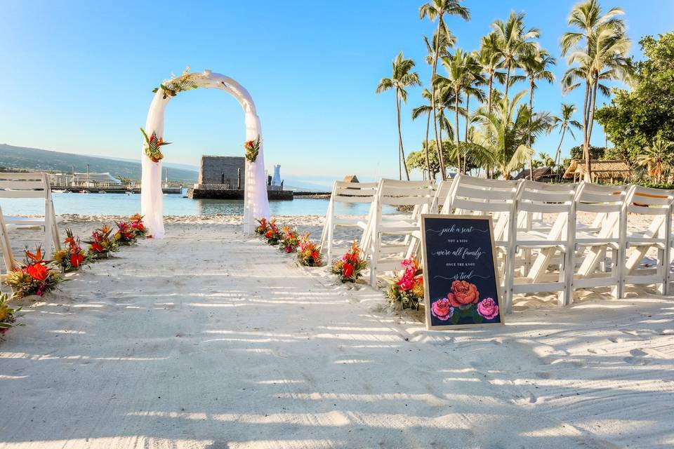 Beachfront ceremony