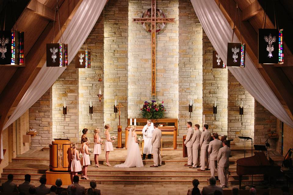 Indoor wedding ceremony