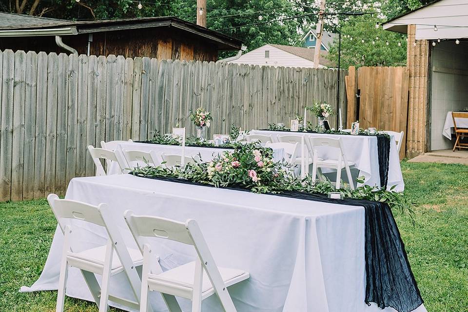 Backyard reception