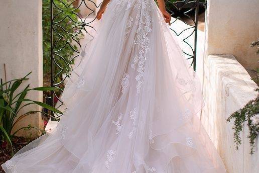 Lace Layered Ball Gown