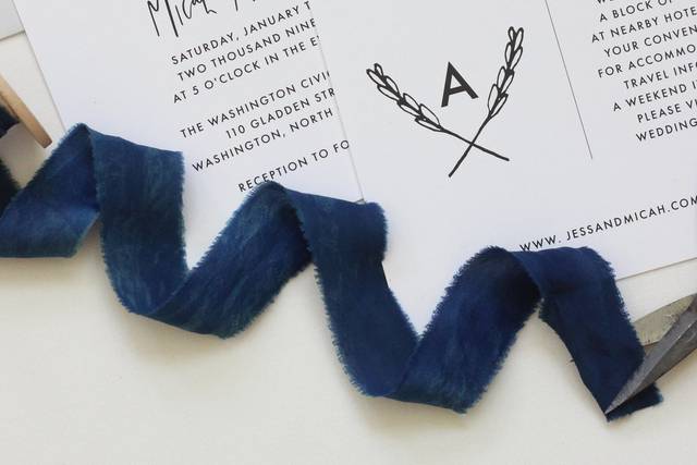 Navy blue ribbon | Workman Creative Co.