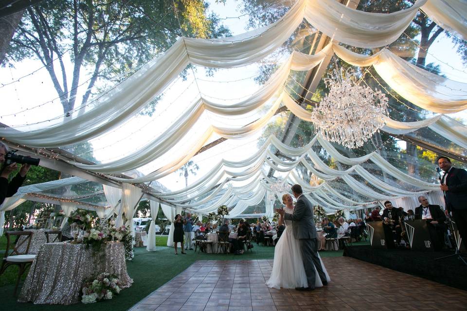 Outdoor reception setup