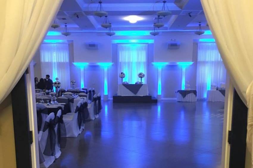 Wedding reception setup