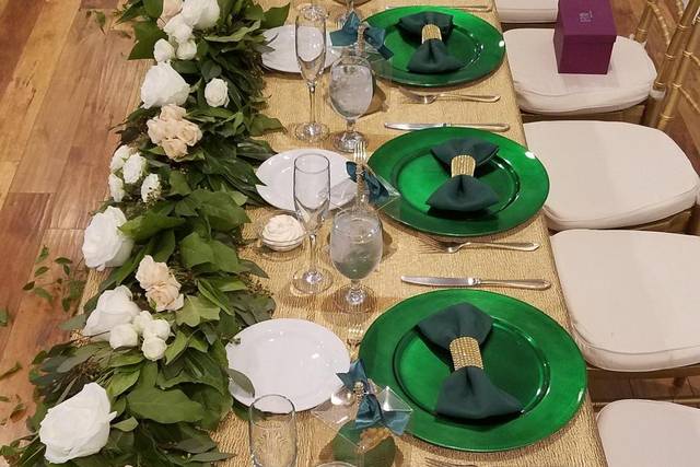 Emerald Green and gold