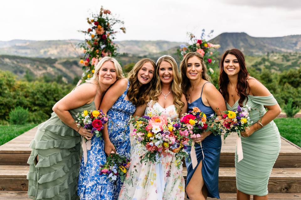 Mismatched wedding party