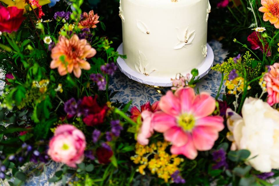 Colorful cake meadow