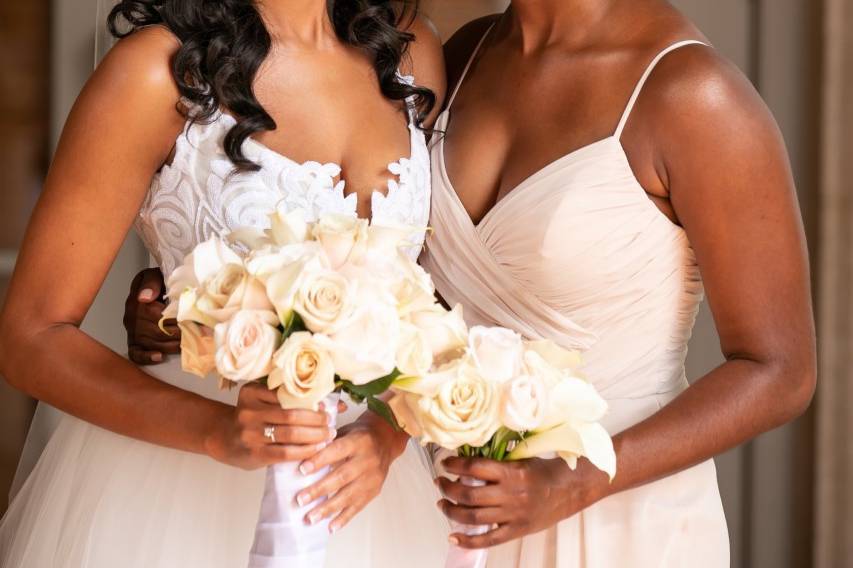Bride and Maid of Honor Glam