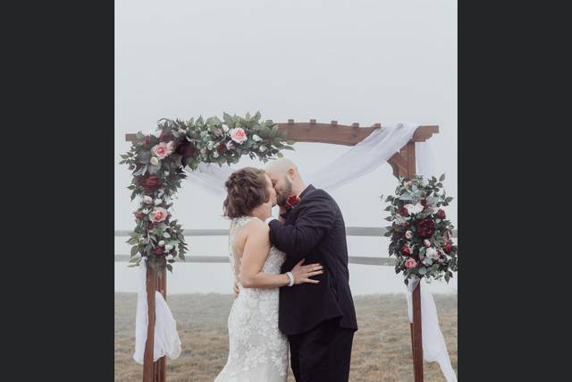 Burgundy and Blush Arch Flower