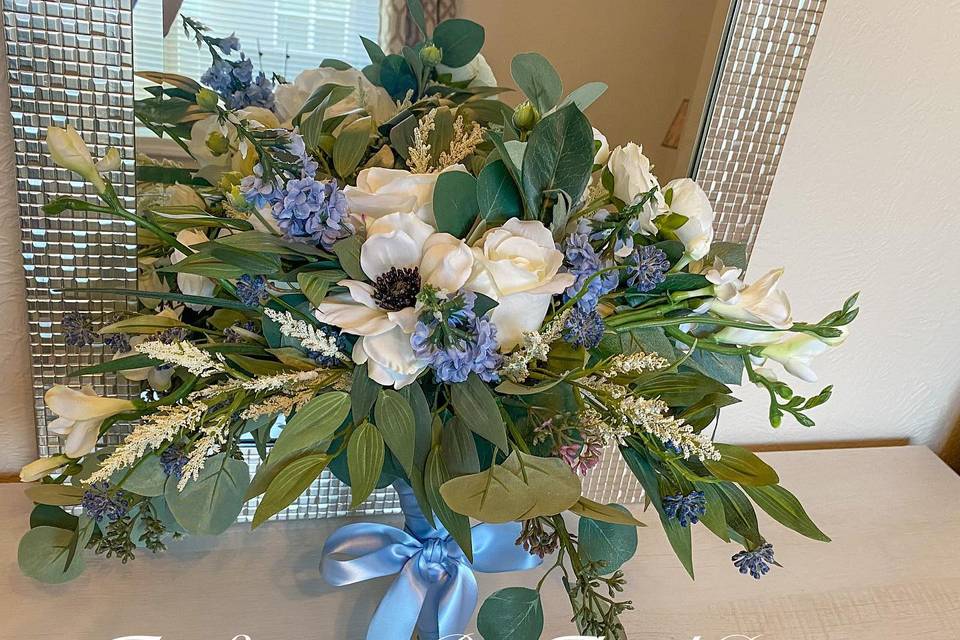 Dusty Blue Bridal Bouquet