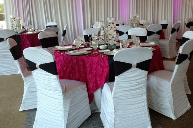 Satin Purple Chair Sash - Prime Time Party and Event Rental