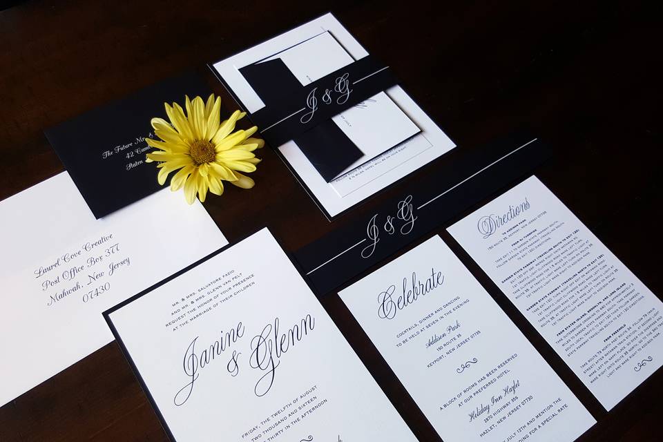 The perfect classic invitation for a black tie event