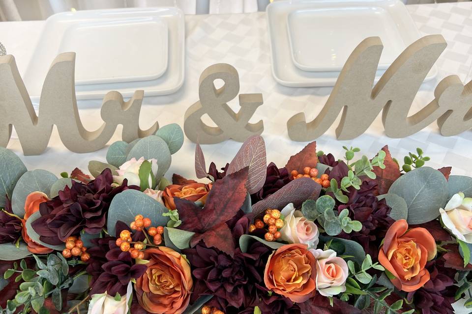 Fall Wedding Reception