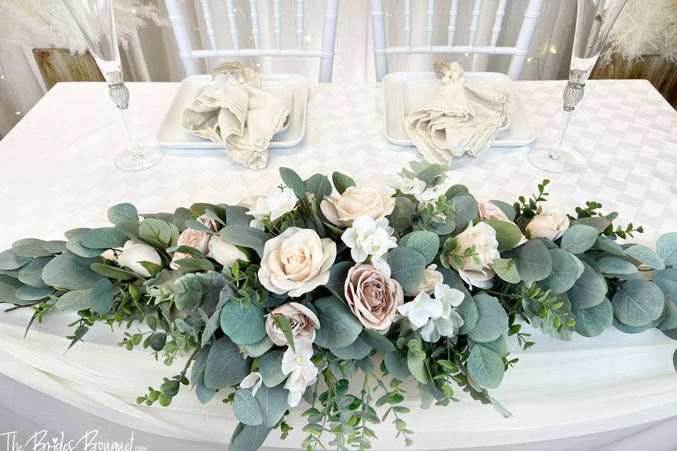 Taupe Wedding Flower Decor