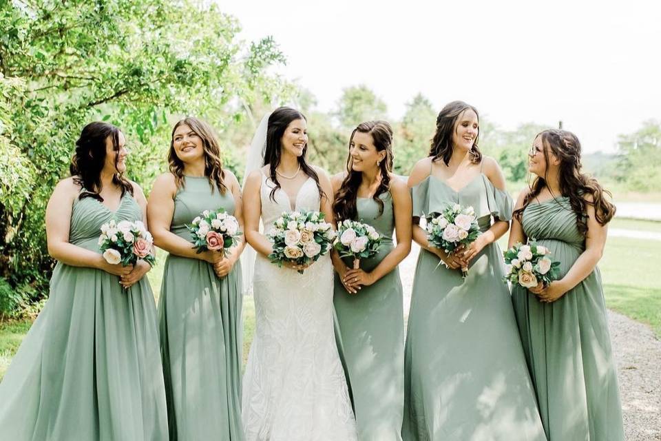 Champagne Bridal Bouquets