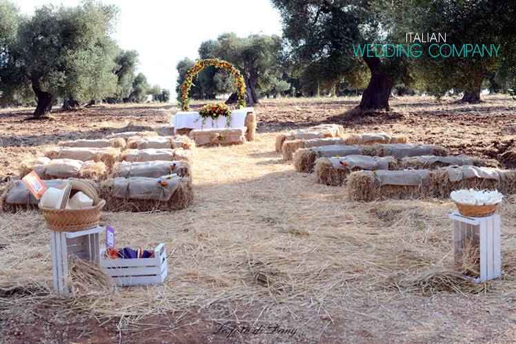 Wedding ceremony setup