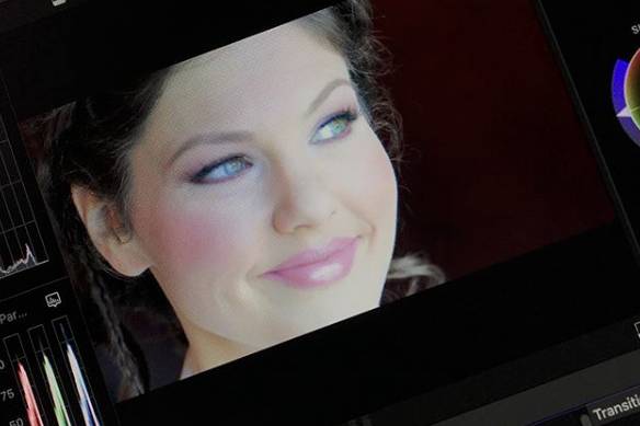 Beautiful bride in post...