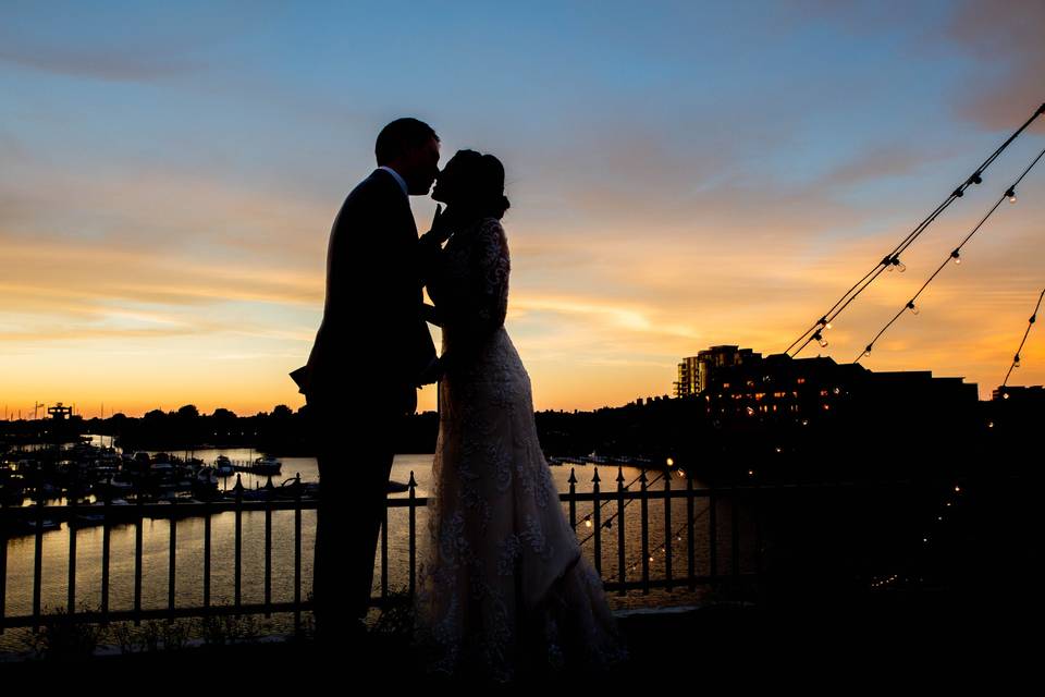 Kiss at sunset