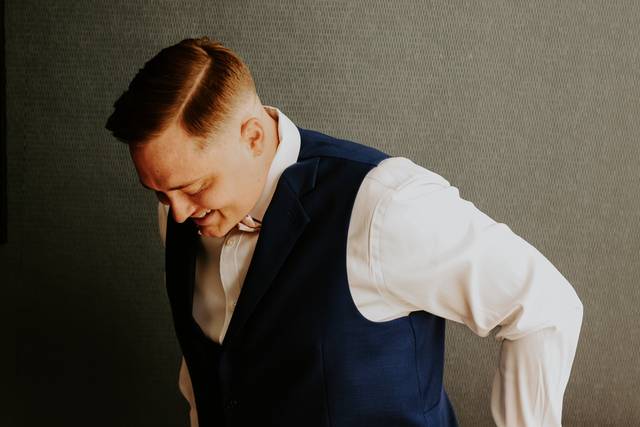 Groom Getting Ready