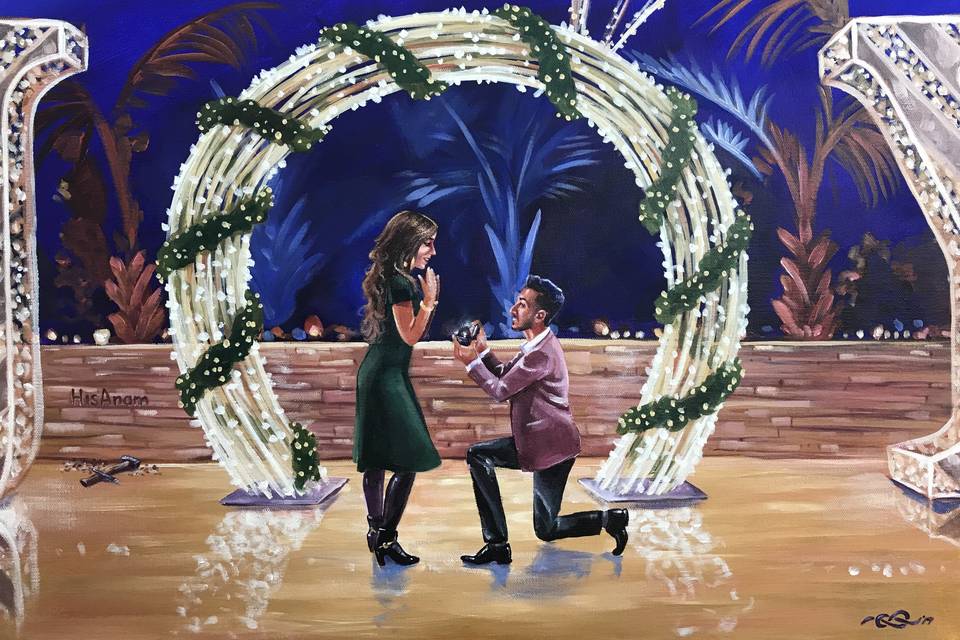Proposal at the Zoo -- Painted