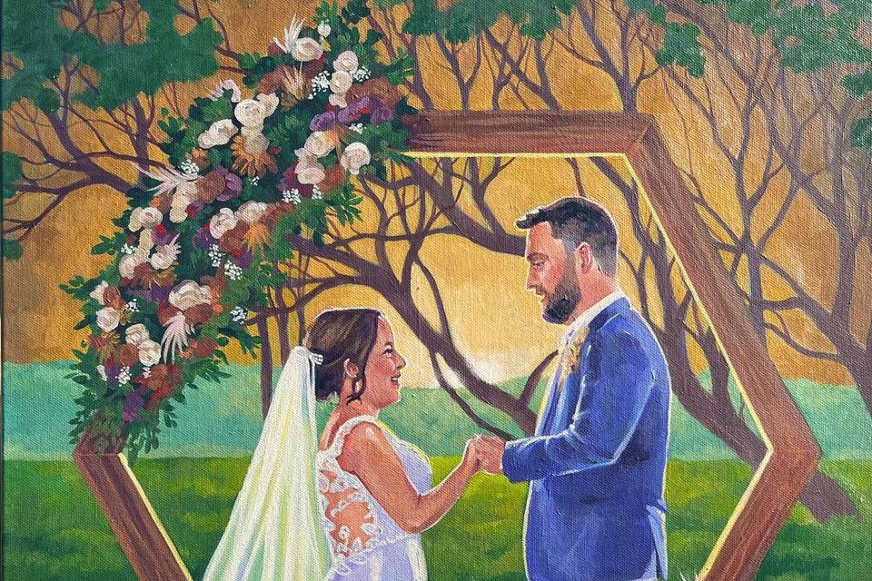 Capture bride in a Country