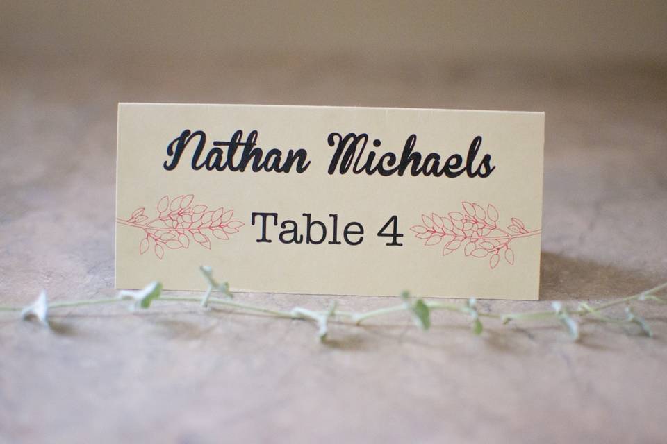 Wedding reception coasters