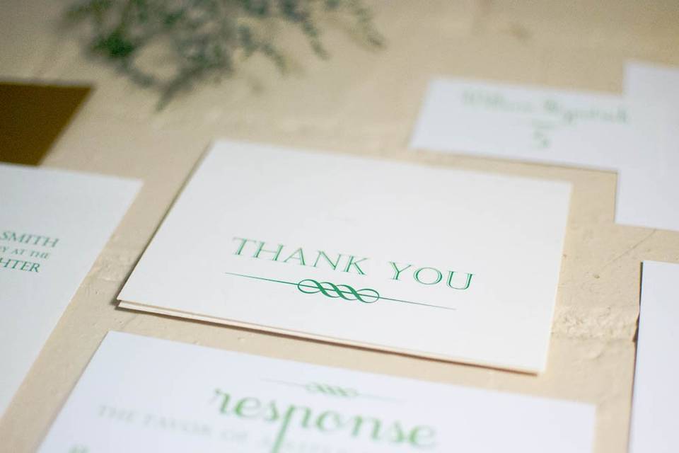 Simple thank you cards