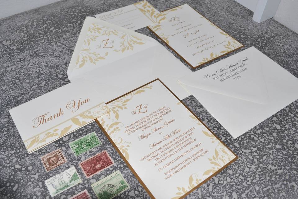 Formal wedding invitations