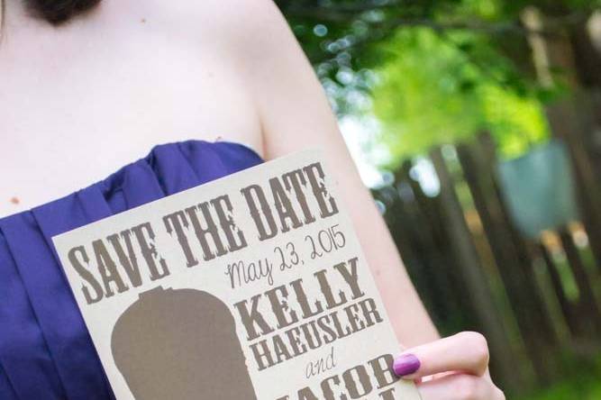 Watercolor silhouette invites