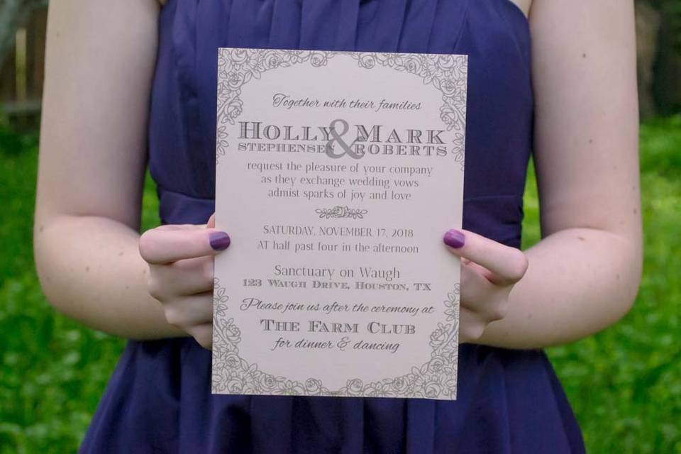 Rehearsal dinner invitations