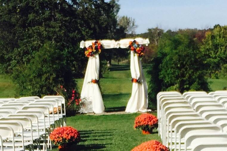 Wedding ceremony setting