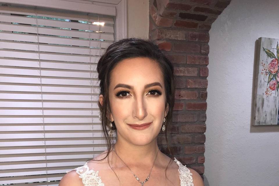 Hair and makeup for the bride