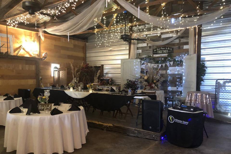 Small wedding reception