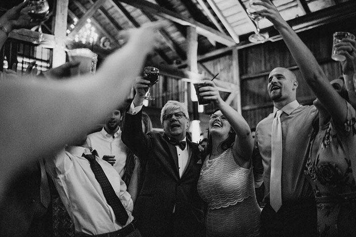 Monochrome toast to marriage - Bobbi Phelps Photography