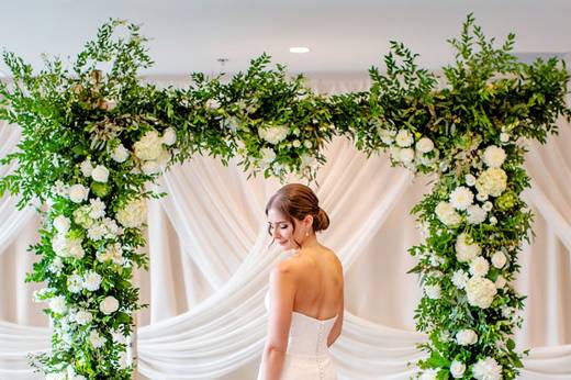 Greenery and floral trellis