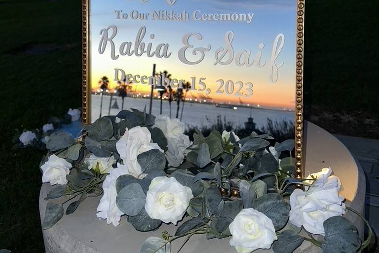 Nikkah Ceremony Welcome Sign