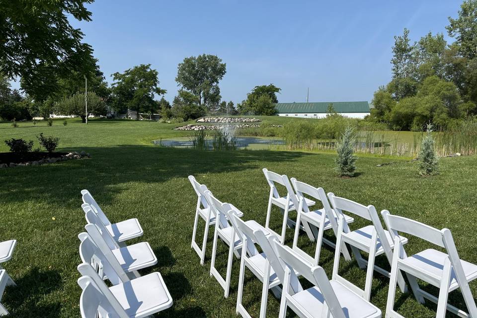 Chairs in place